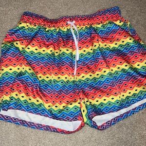 colorful swim trunks